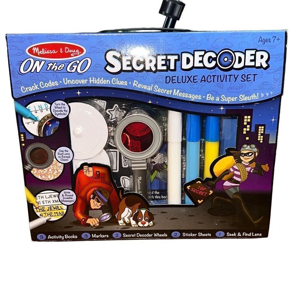 NIB Melissa & Doug Secret Decoder Deluxe Activity Set On The Go activity gift